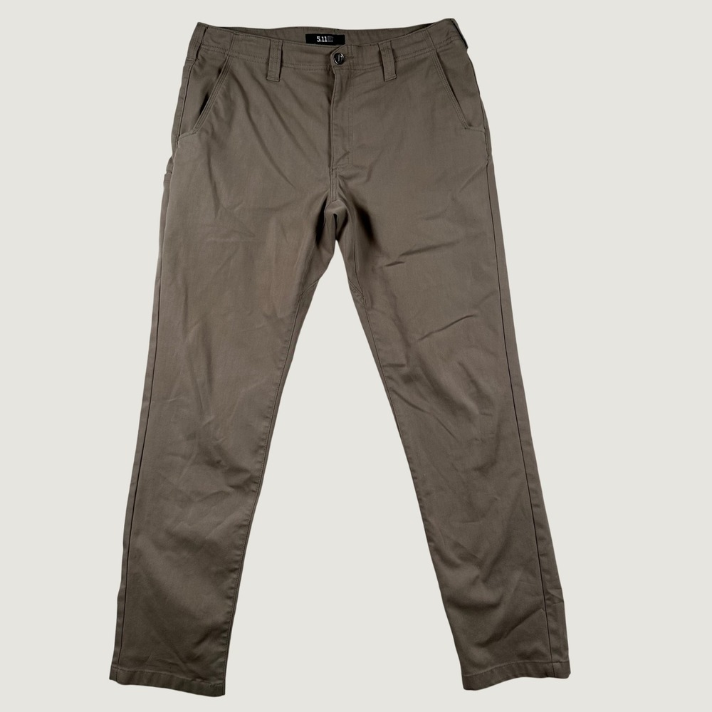 5.11 Tactical Pants Mens Khaki Straight Leg Workwear Hiking 34x34 Brown Utility